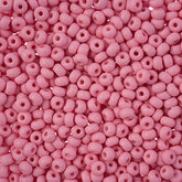 8/0 Preciosa Permalux Seed Beads Dyed Chalk Light Pink Matte, 23g Vial